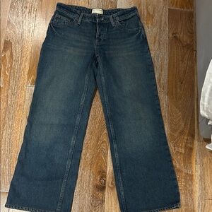 We The Free  Blue Wide-Leg Jeans